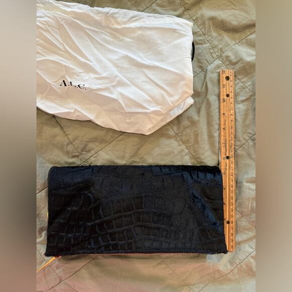 ALC Black Faux Fur Clutch Animal Print - Picture 3 of 4